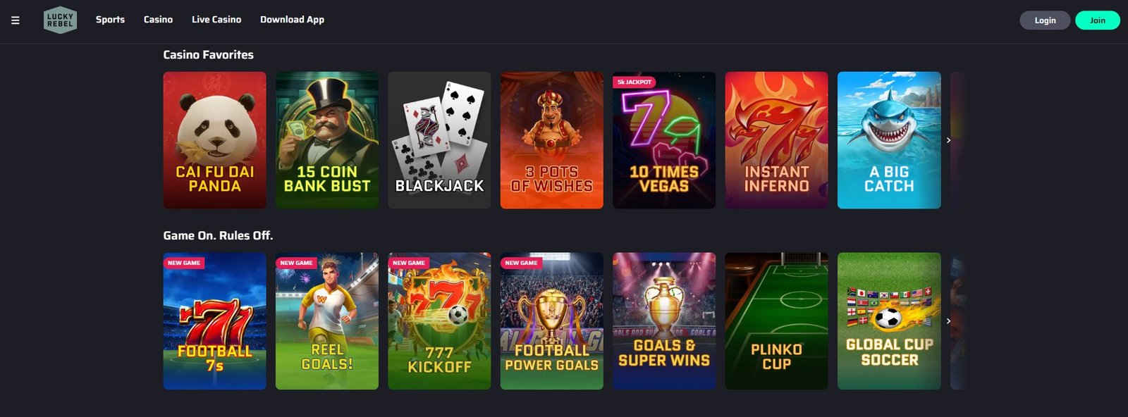 Lucky Rebel Casino Top Review 2