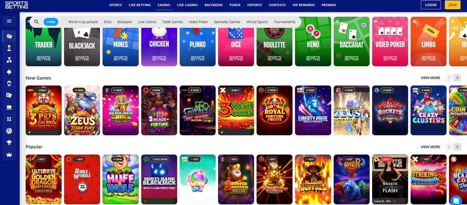SportsBetting Casino Top Review 1