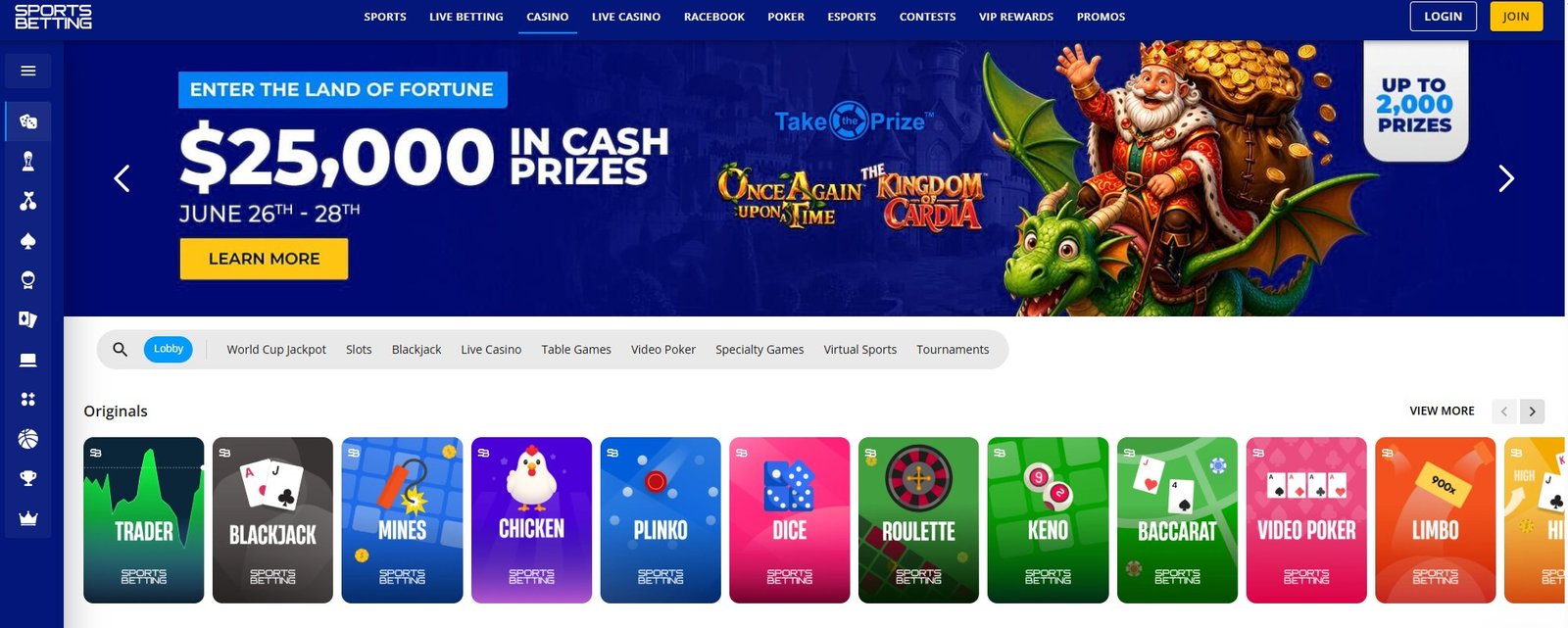SportsBetting Casino Top Review 2